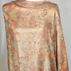 Butterfly print pashmina scarves & wraps for women, Festival shawls Gift for Her